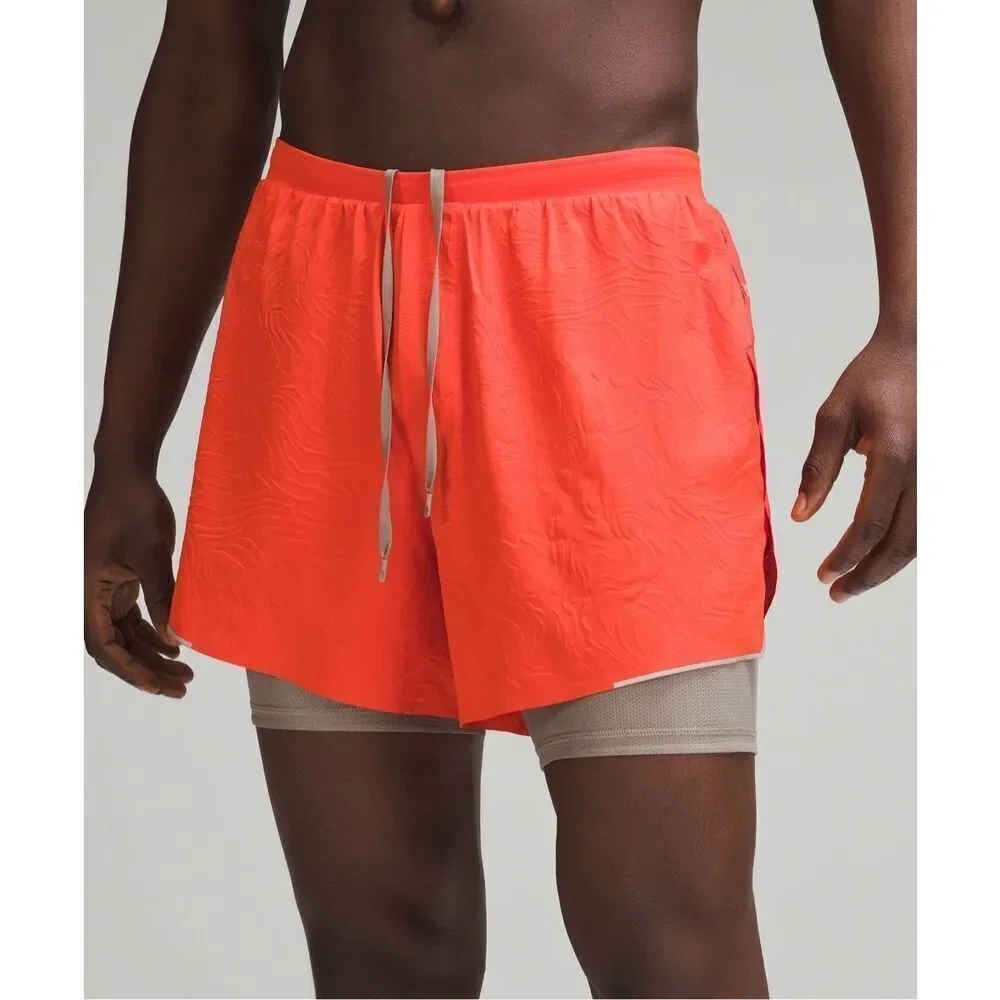 Lululemon Fast And Free Shorts size S 5” Airflow Orange